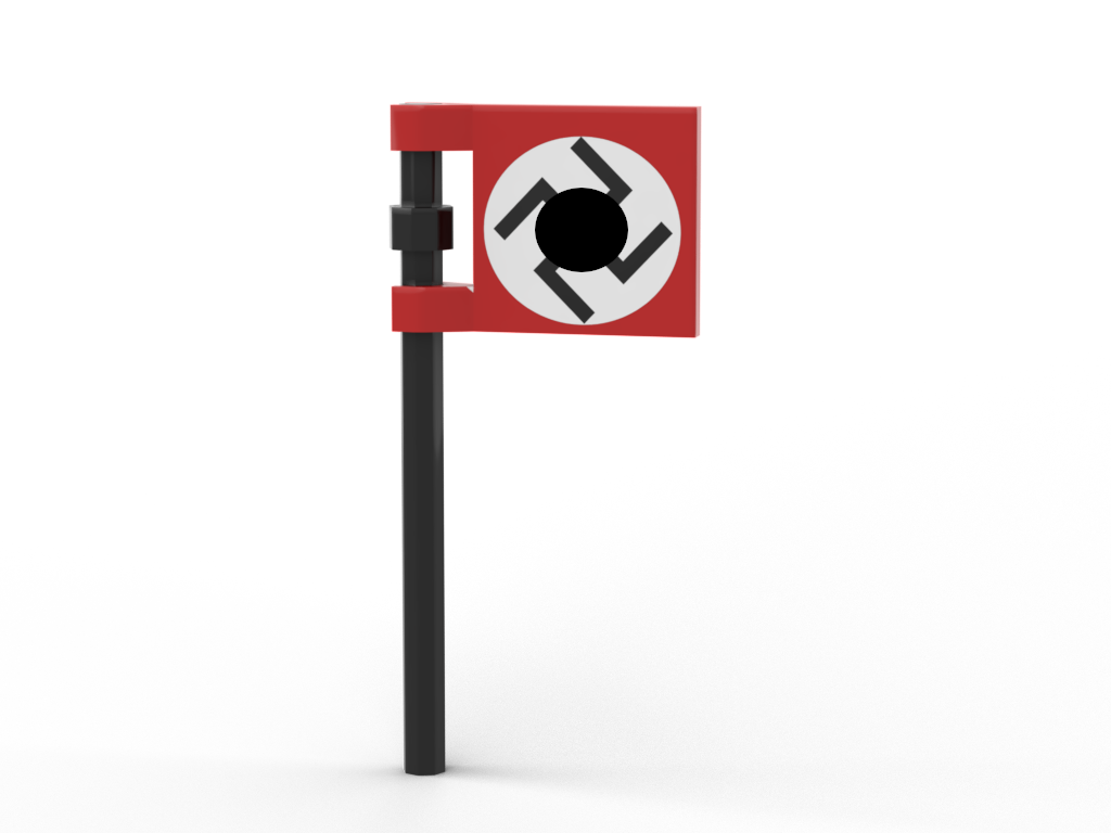 Red Flag With Insignia